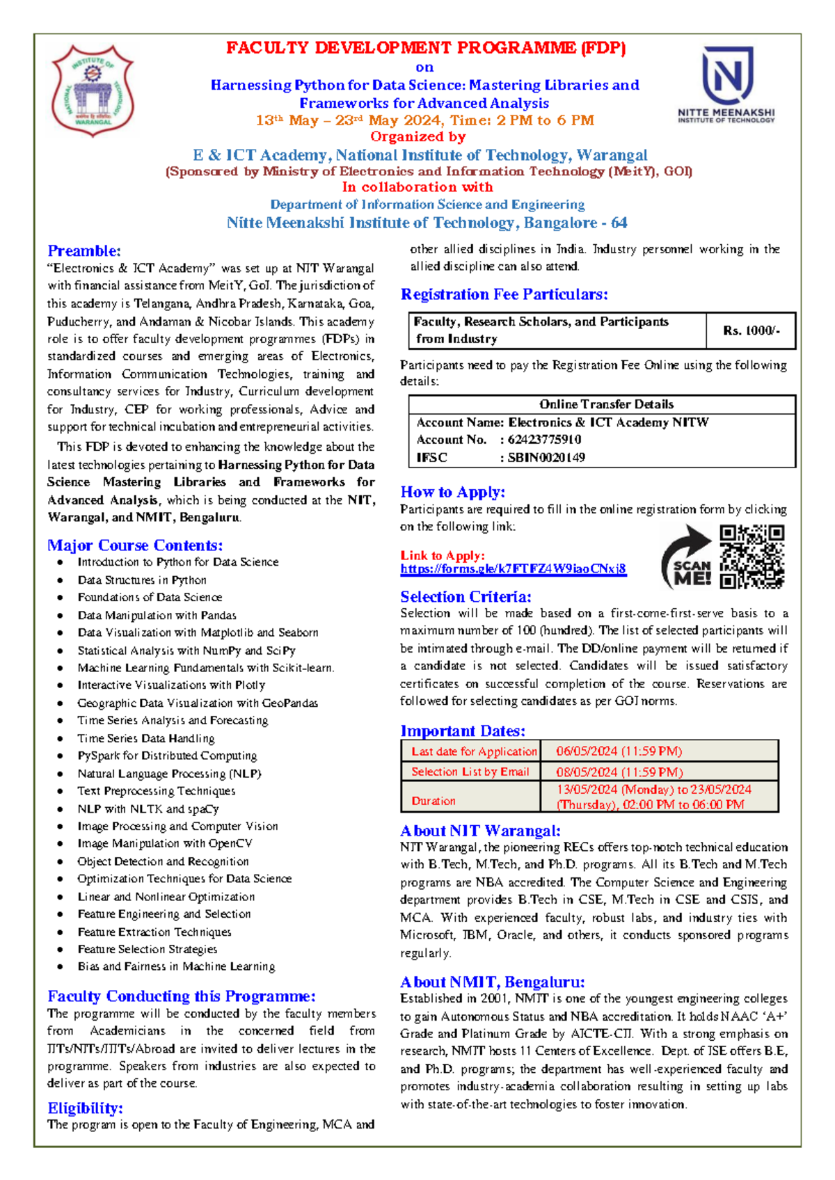 Final Brochure for FDP on Python for Data Science (13-23 May 2024 ...