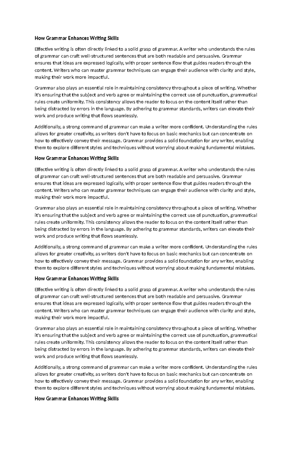How Grammar Enhances Writing Skills - How Grammar Enhances Writing ...