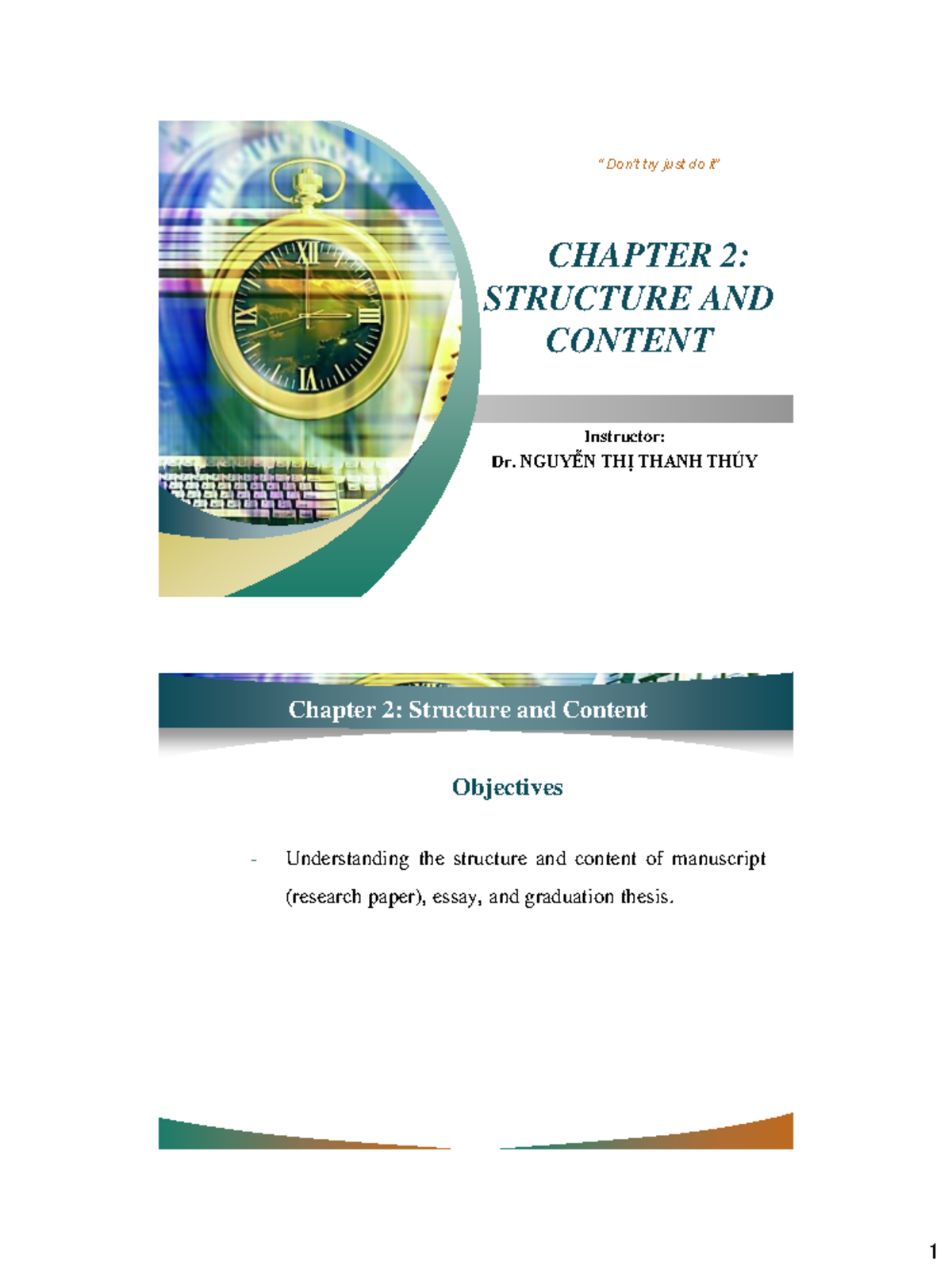 CHAPTER 2: STRUCTURE AND CONTENT - Lesson Notes for Students - Studocu