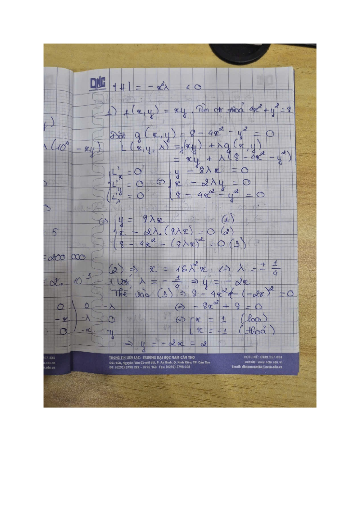ONG CAN THO UNIVERSITY - MATH 101 - FINAL EXAM NOTES - Studocu