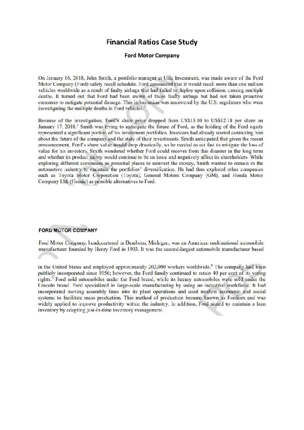 2 Financial Ratios Case study - Data analytics - Financial Ratios Case ...