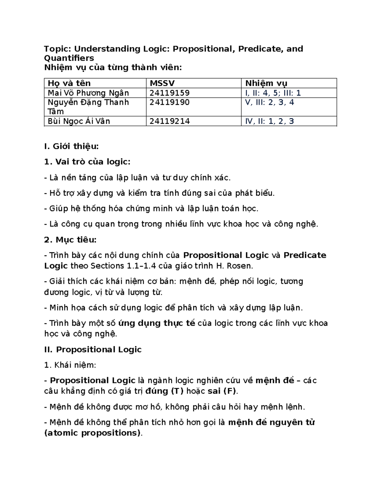 Understanding Logic: Propositional & Predicate Logic (CODES) - Studocu