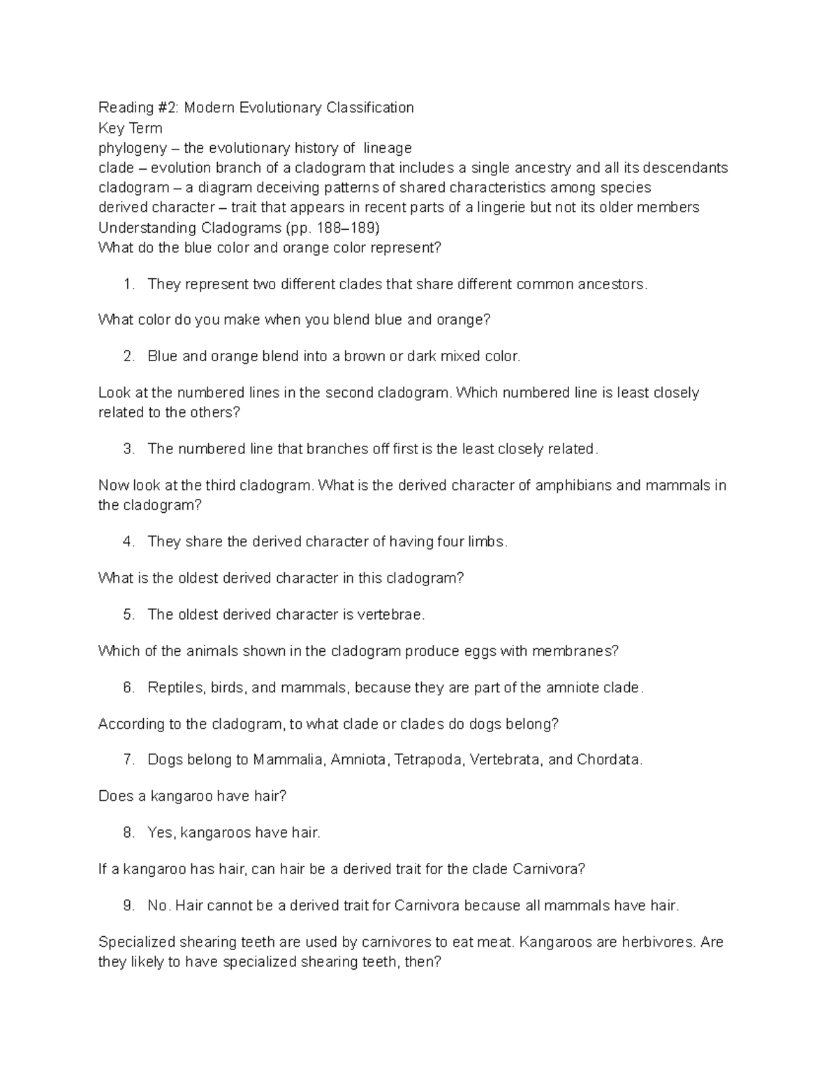 Modern Evolutionary Classification: Key Terms & Cladograms (Bio 101 ...