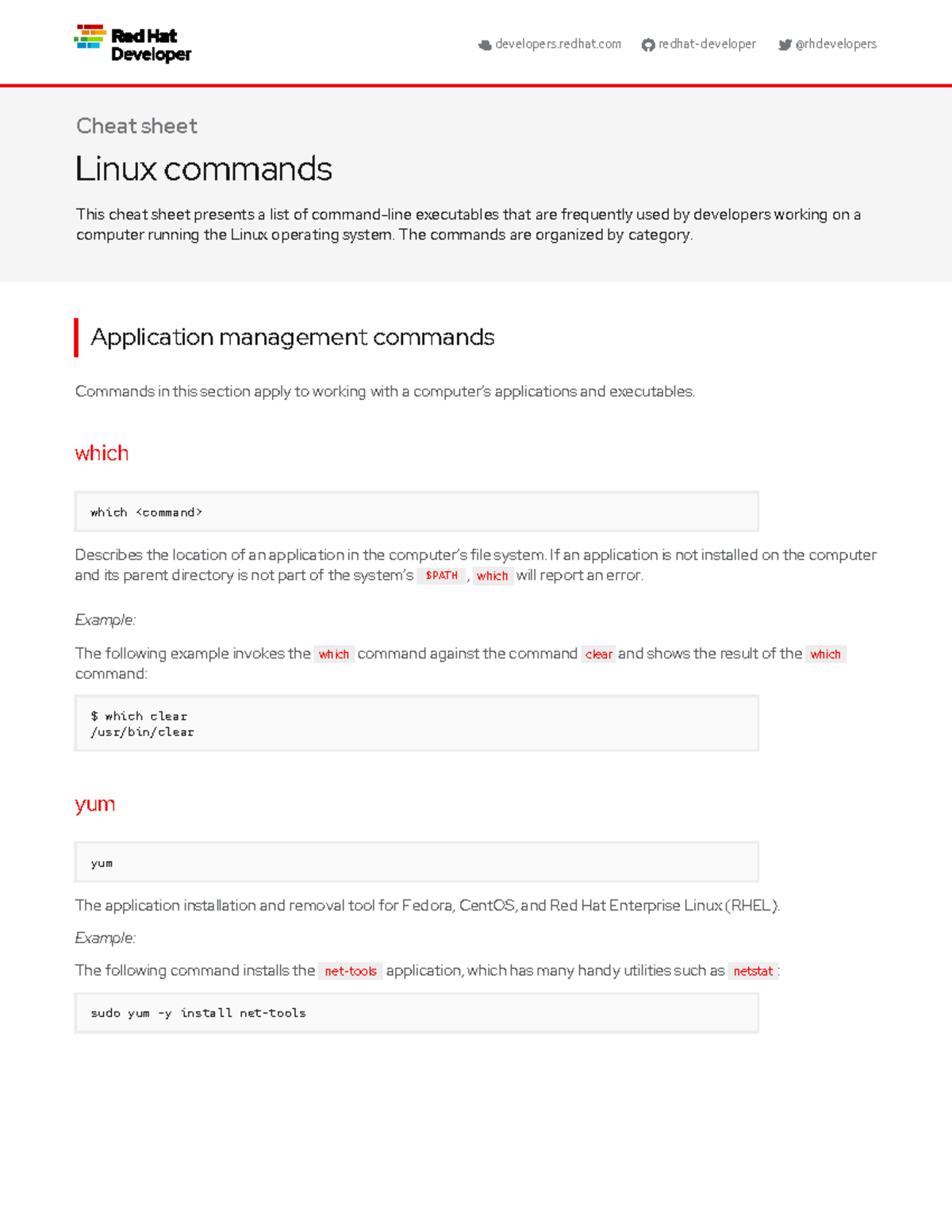 Red Hat CMD - Revision commands - Linux commands Cheat sheet This cheat ...