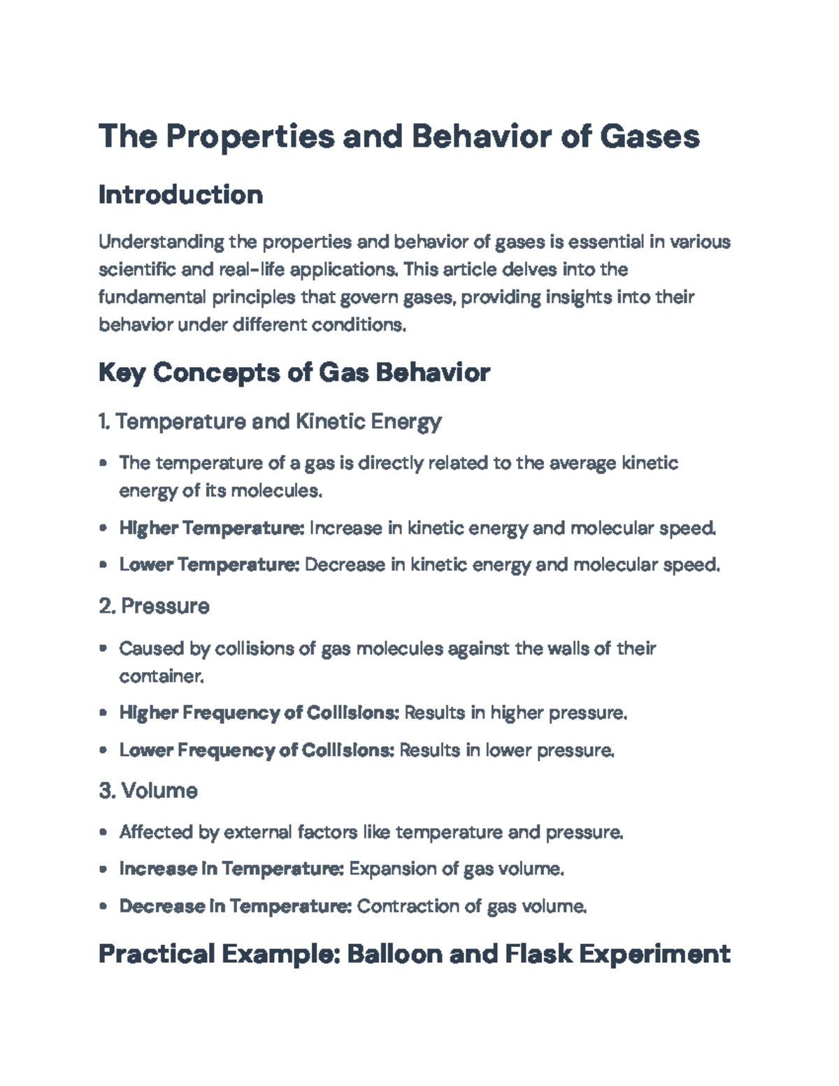 Understanding the Properties and Behavior of Gases - Science 101 - The ...