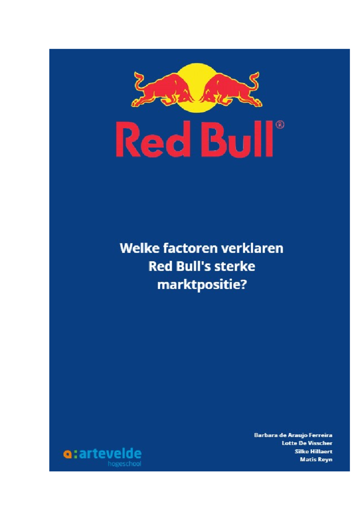 Strategisch Rapport over Red Bull: Marktanalyse en Groei ...