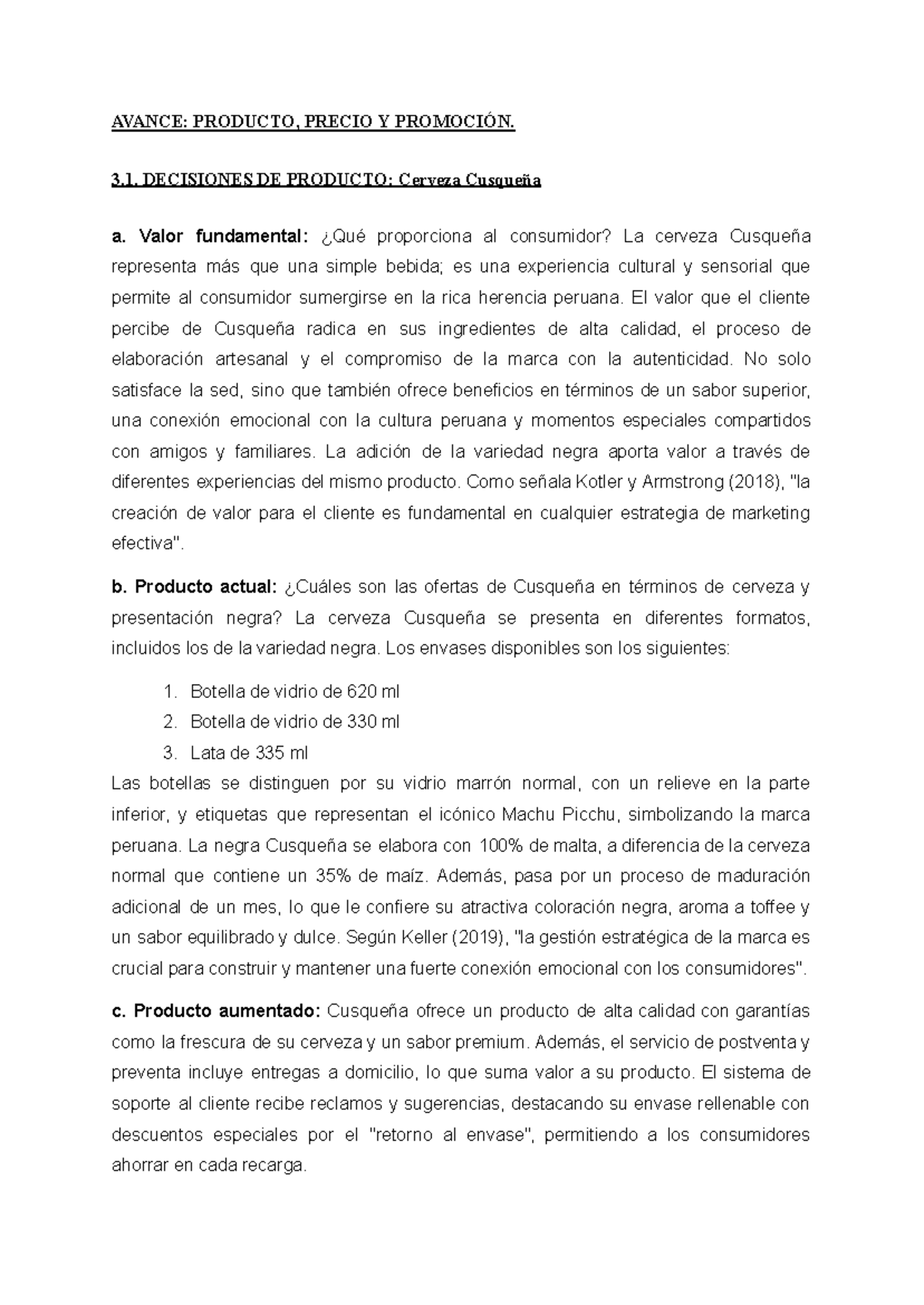 Estrategias de Producto y Marketing para Cerveza Cusqueña – MKT101 ...