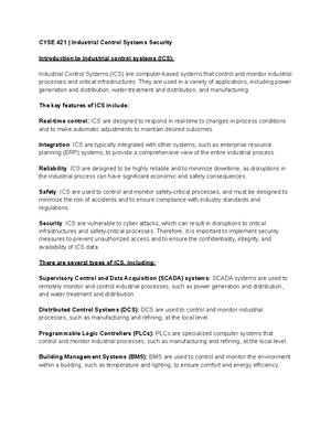 CYSE 421 Security Vulnerability assesments notes - CYSE 421 ...