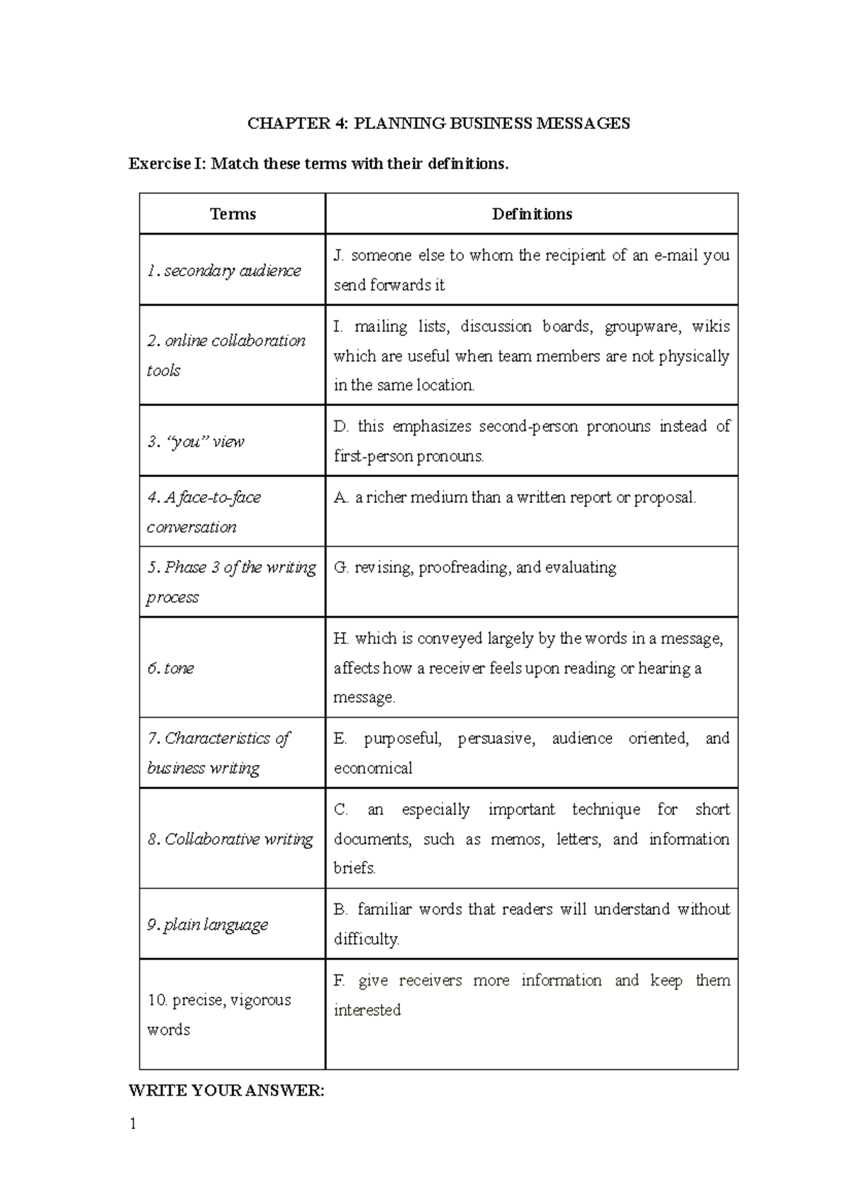 BC Chapter 4 - Unchecked answers to practice exercises - CHAPTER 4 ...
