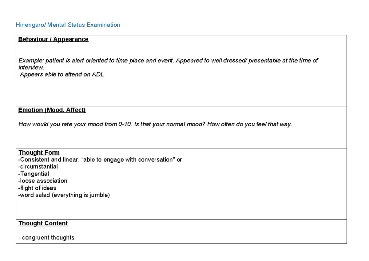 Holistic Assessment in Mental health - Whole Person Assessment ...