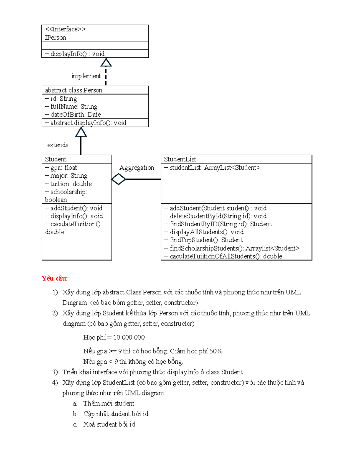 OOP Student Management System: Bai Tap OOP Student Ver 2 - Studocu