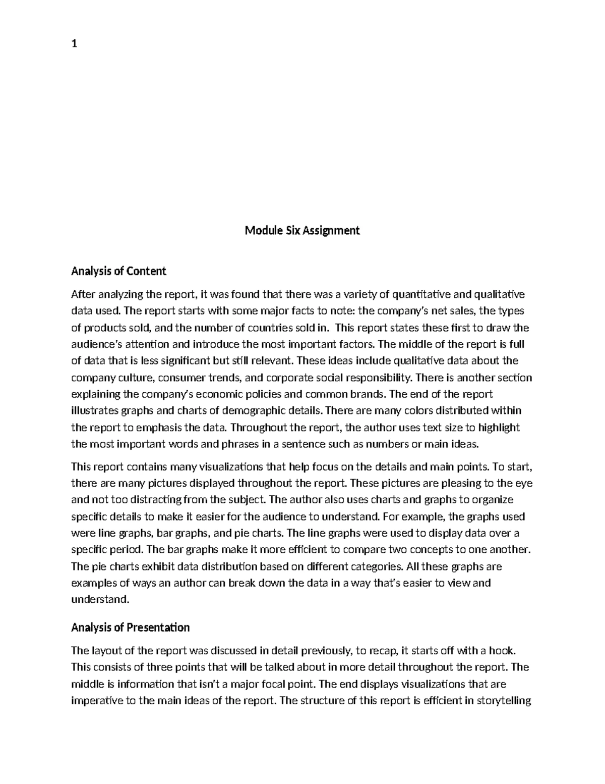 BUS225 Module One Critical Thinking Assignment Analysis - Studocu