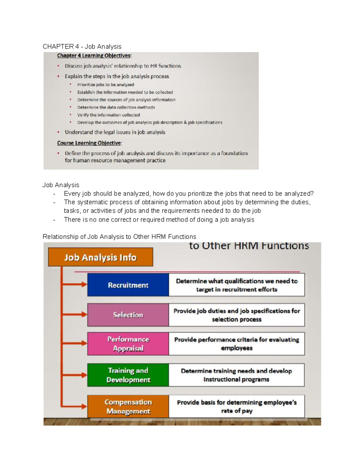 CHAPTER 4 - Job Analysis: Prioritizing and Conducting Effective ...