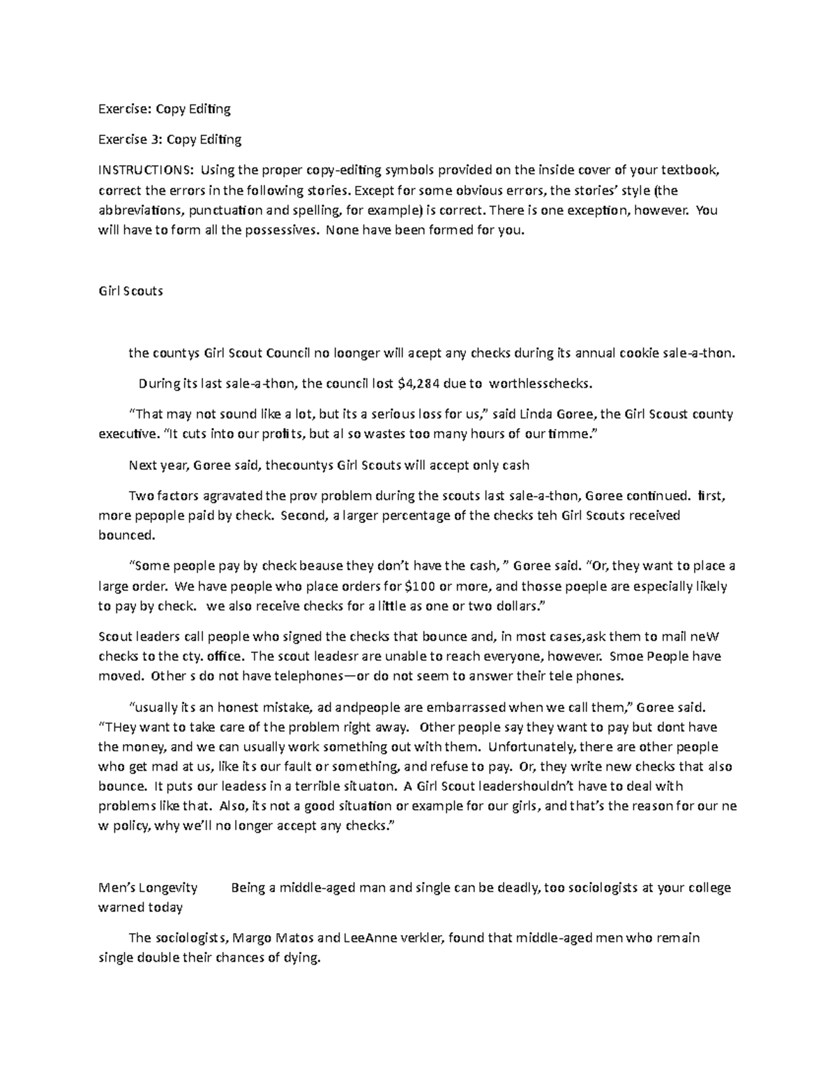 Exercises in Copy Editing: A Practical Approach to Error Correction ...
