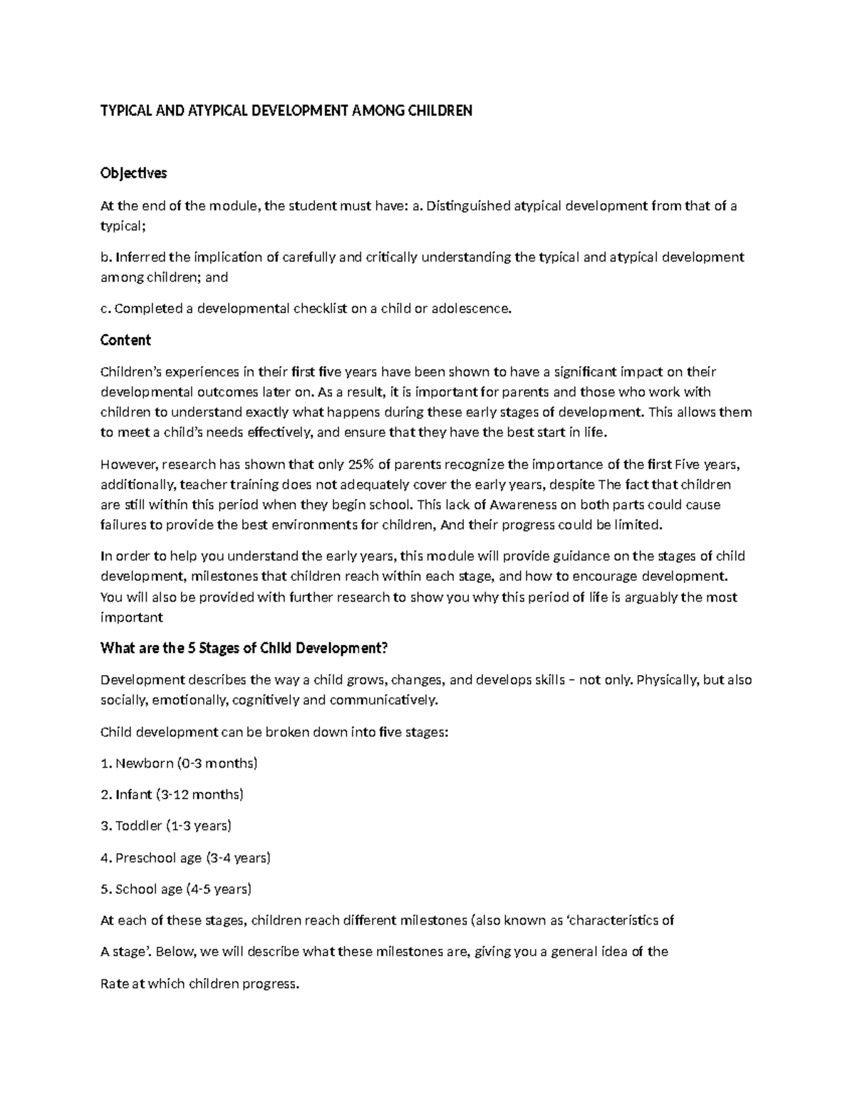 Understanding Typical and Atypical Child Development: A Comprehensive ...