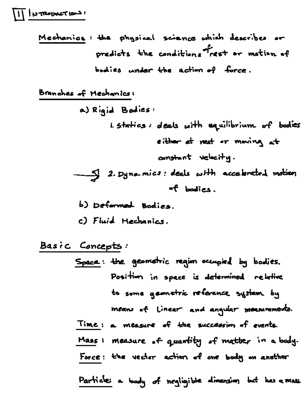 Introduction to Mechanics: Key Concepts in AM316-03 - Studocu