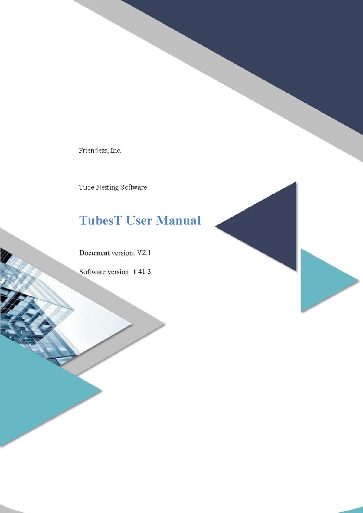 Friendess TubesT Tube Nesting Software User Manual V2.1 - Studocu