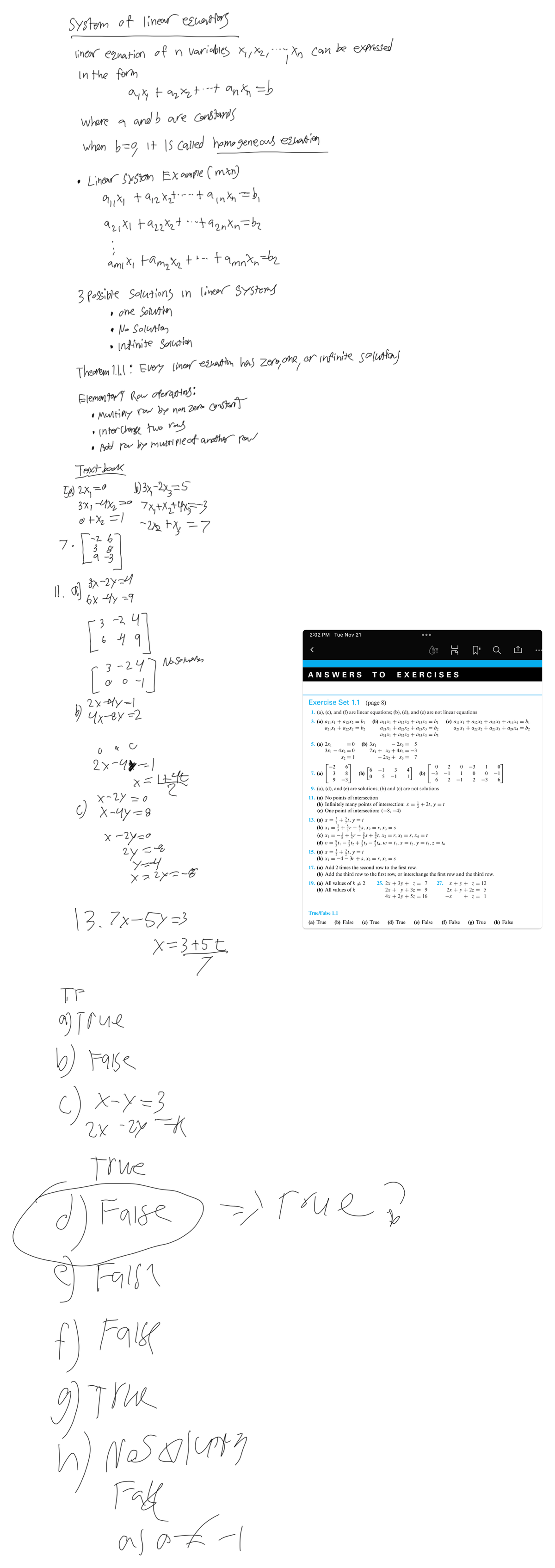 Lin Alg: Chapter 1.1 - Math 1Za3 - Studocu