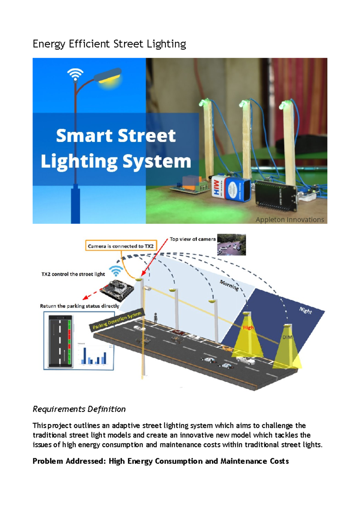 Mechatronics Project Report: Energy Efficient Street Lighting System ...