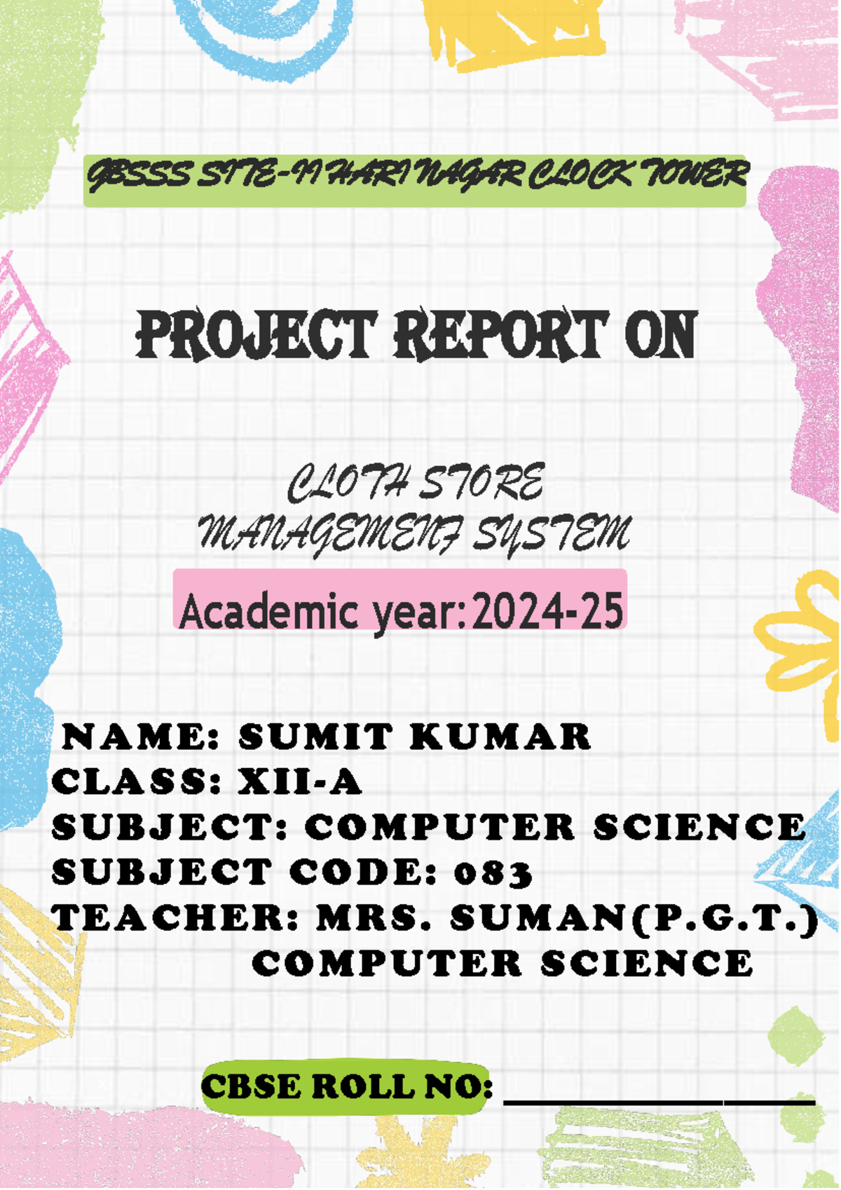 Copy of Copy of Minimalist WORD( Sumit) - GBSSS SITE-II HARI NAGAR ...