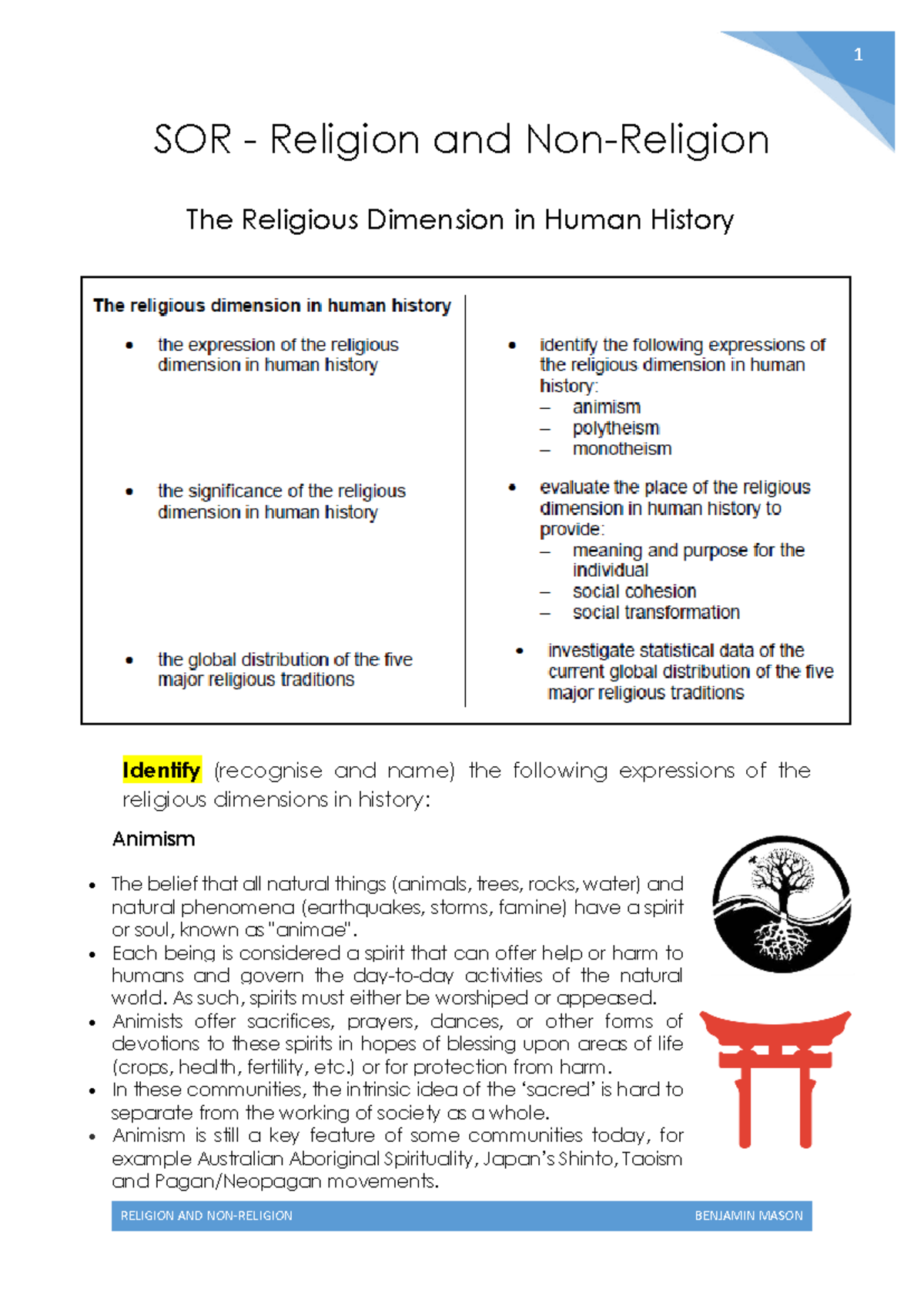 Understanding Religious and Secular Views: SOR Overview and Analysis ...