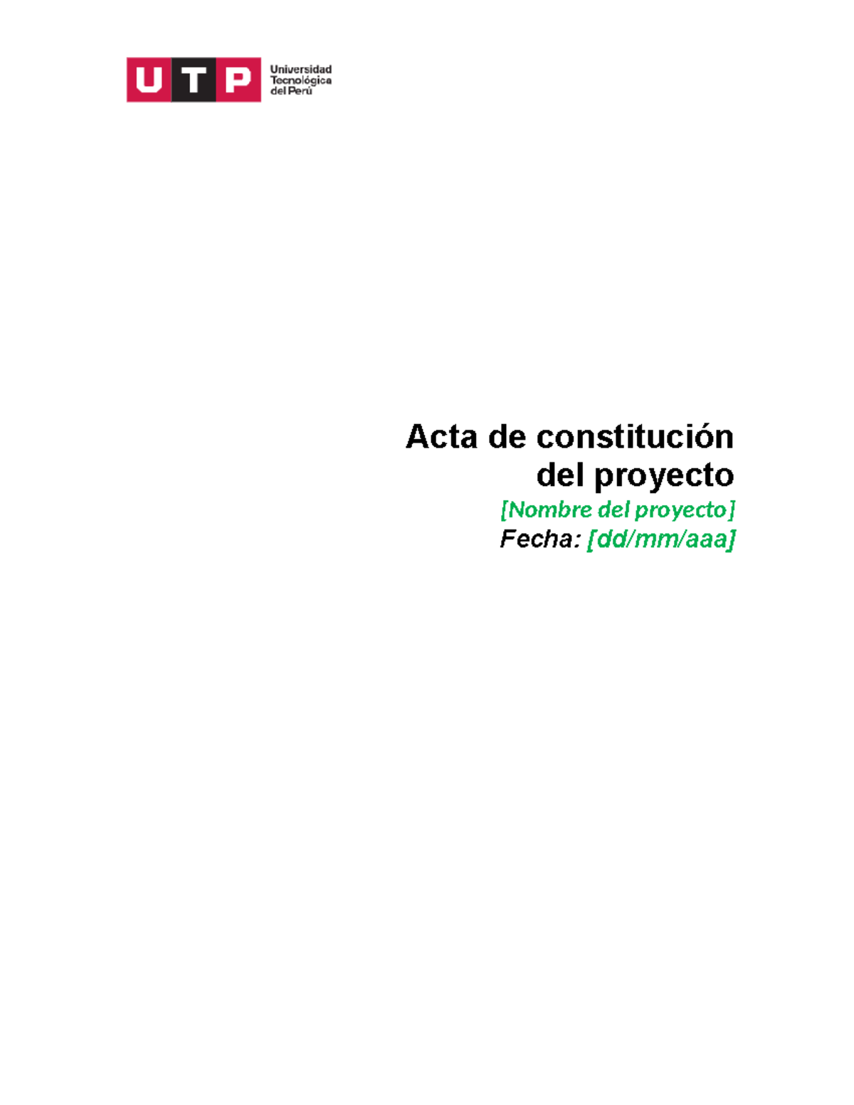 Acta de Constitución del Proyecto Residencial 12 Pisos - Park26 - Document Preview