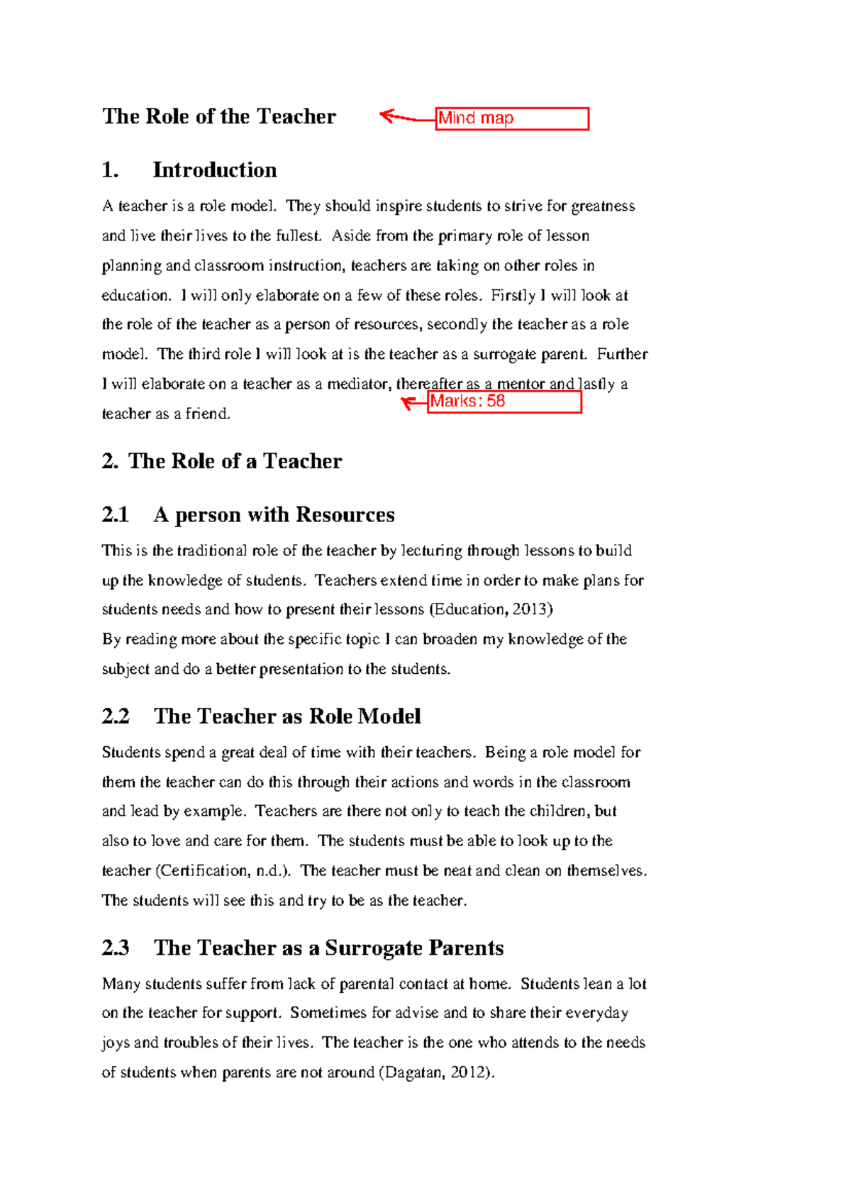 58013199 BPT1501 02 MARK058100 - The Role of the Teacher 1 ...