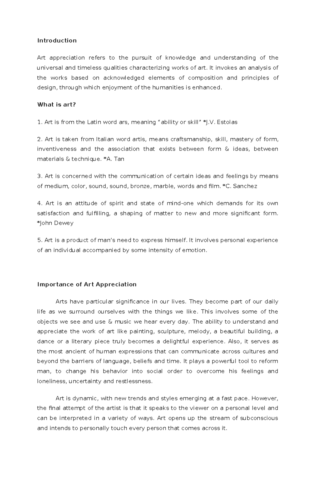 ART 101: Understanding the Meaning and Importance of Art Appreciation ...