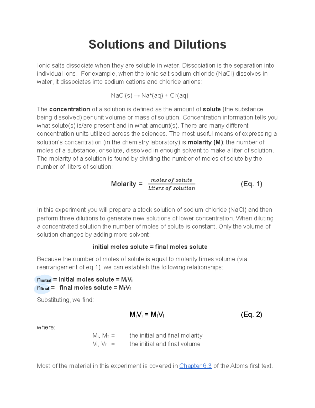 Chem Lab #4: Solutions, Dilutions, and Density Measurements - Studocu, image size:1200x1553