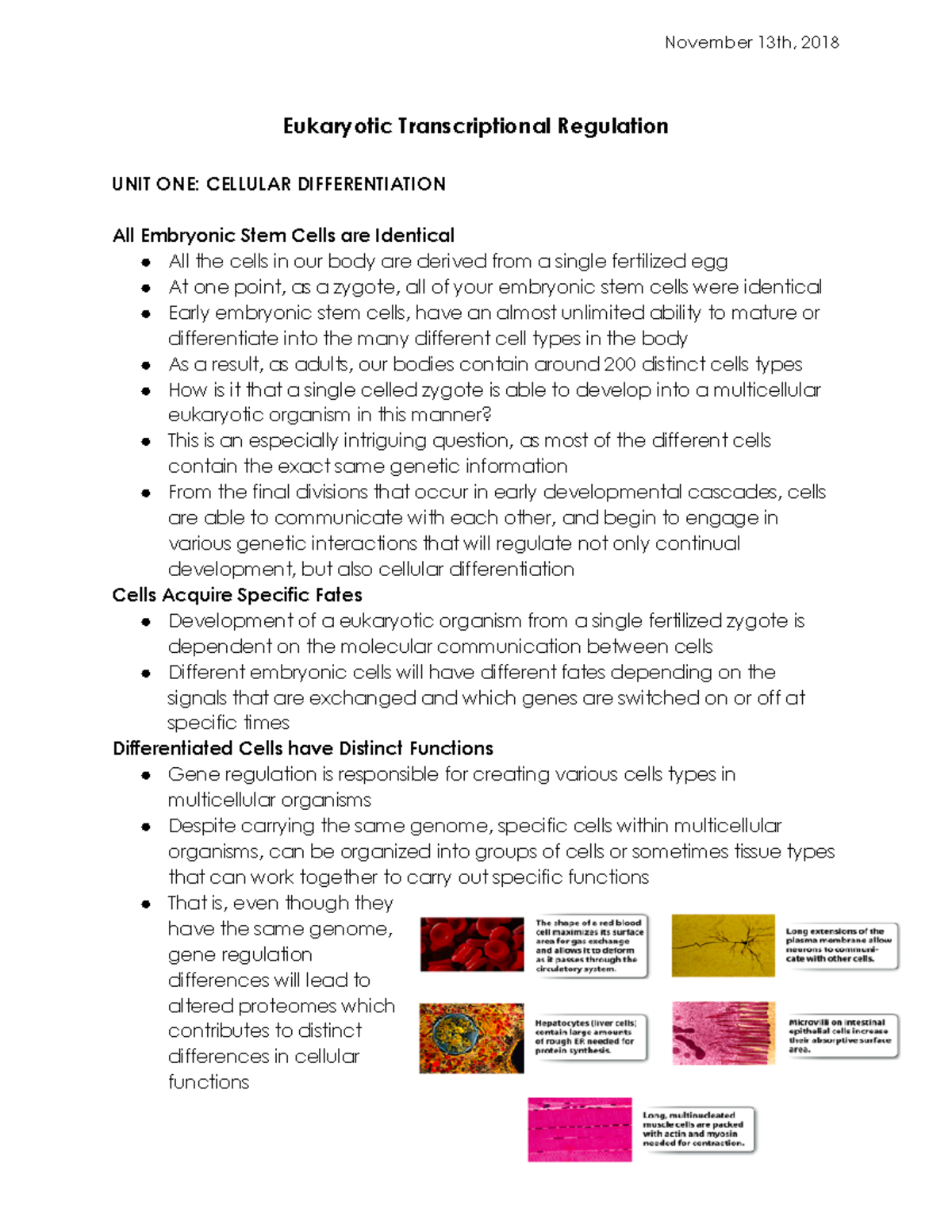 Theme 3 Module 3 - Eukaryotic Transcriptional Regulation UNIT ONE ...