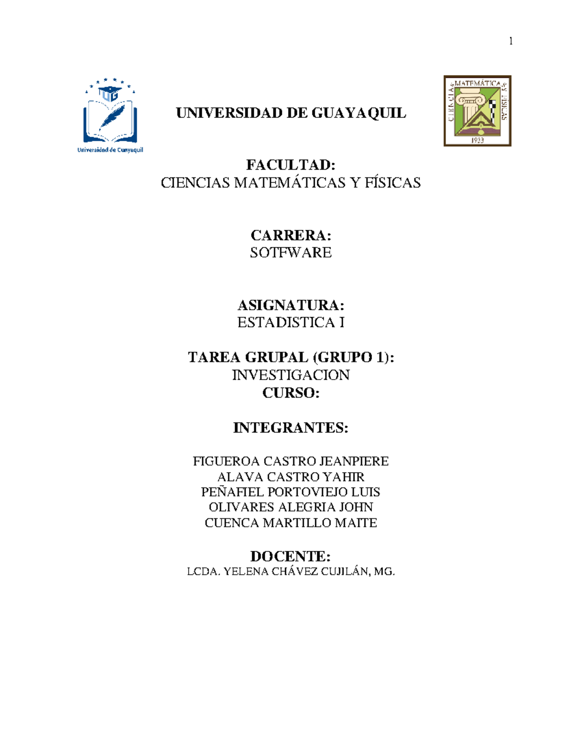 Estadística I - Proyecto Final: Análisis de Probabilidad y Software - Document Preview
