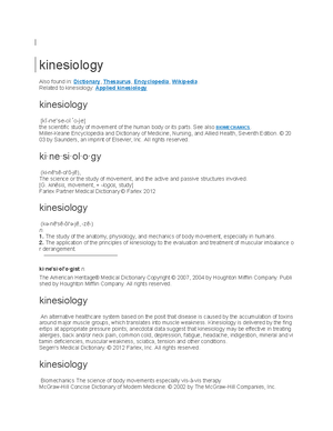 Kin - notes - Kinesiology (from Ancient Greek κίνησις (kínēsis ...