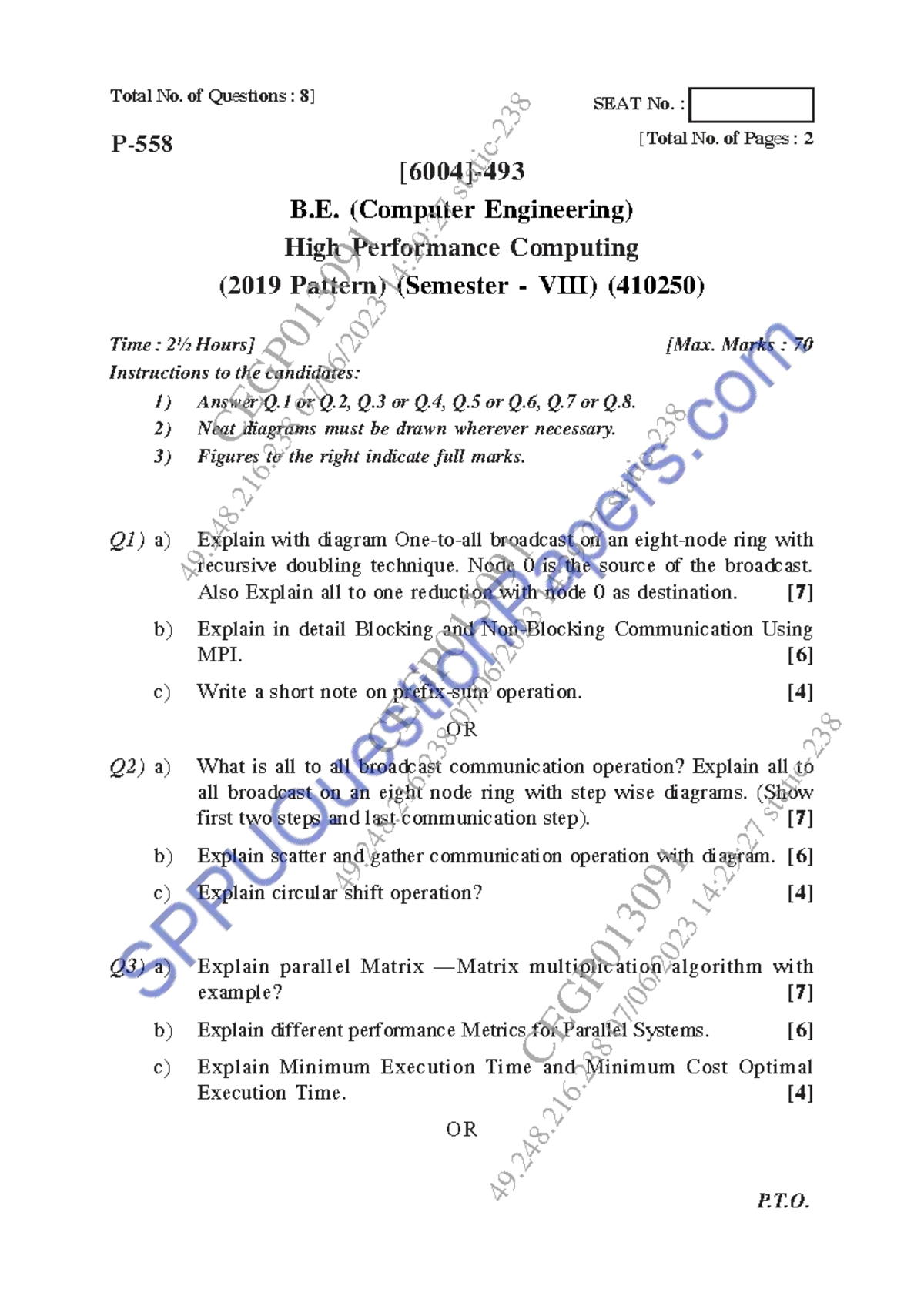 High Performance Computing (410250) Final Exam Notes - Semester 8 - Studocu