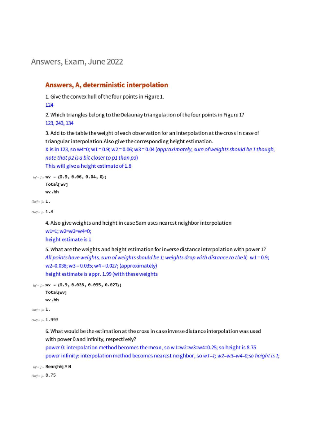 June 2022 Final Exam Answers and Solutions - Studeersnel