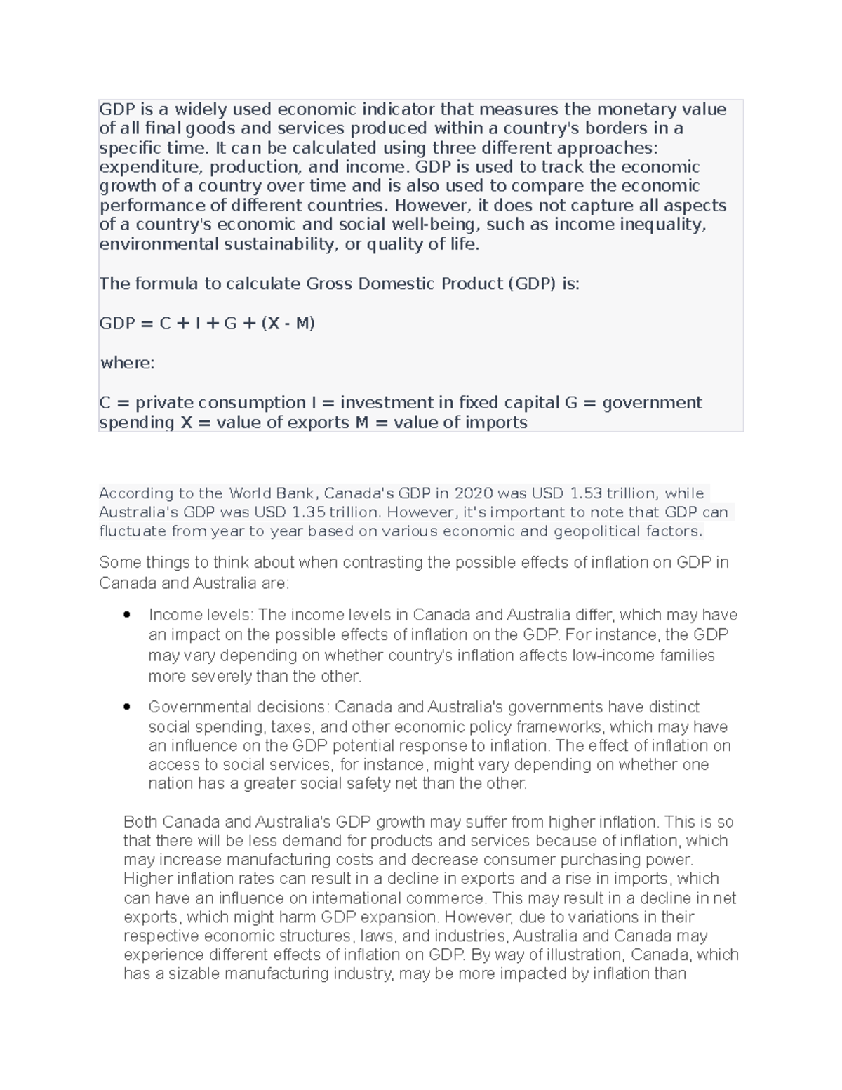 Understanding GDP: Economic Indicator Analysis and Inflation Impact ...