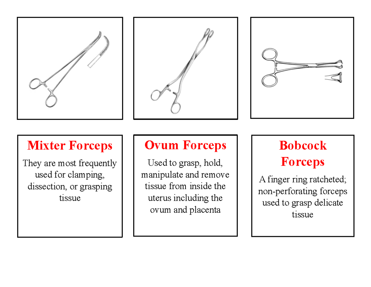 Surgical Instruments Flashcards: Forceps, Scissors & More - Studocu
