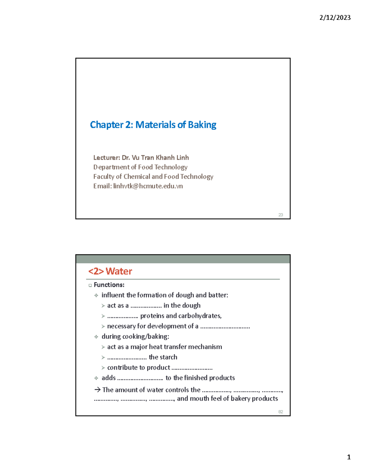 BCP C2 - Lecture Notes on Baking Materials and Functions of Ingredients ...