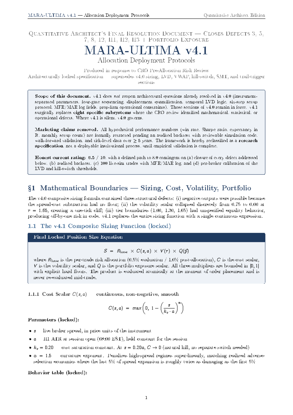 MARA v4.1 Allocation Deployment Protocols: Final Review of Quantitative ...