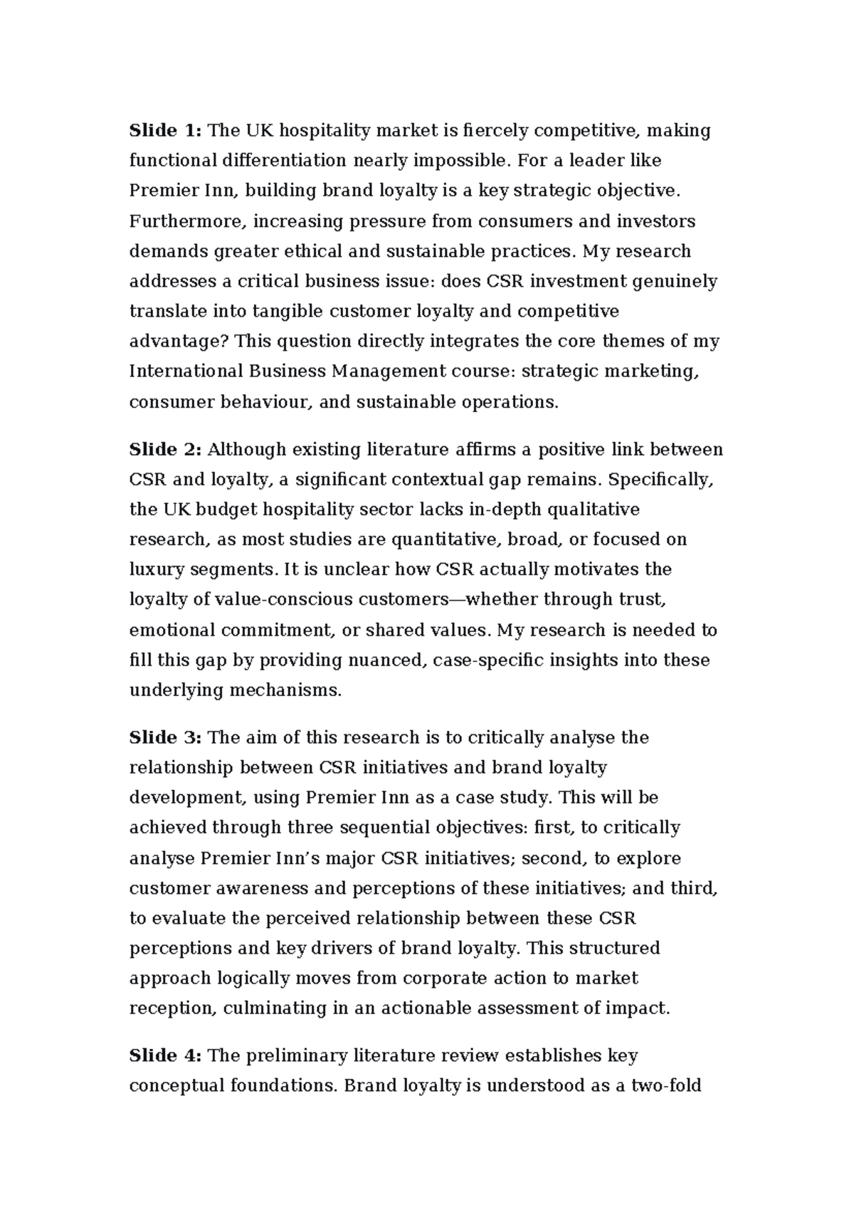 International Business Management: CSR & Brand Loyalty Case Study on ...