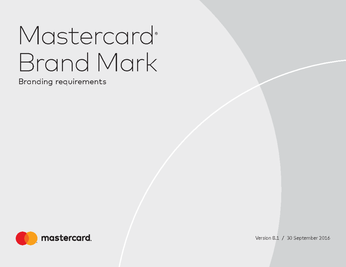 Mastercard Brand Manual: Identity Guidelines and Specifications (2016 ...