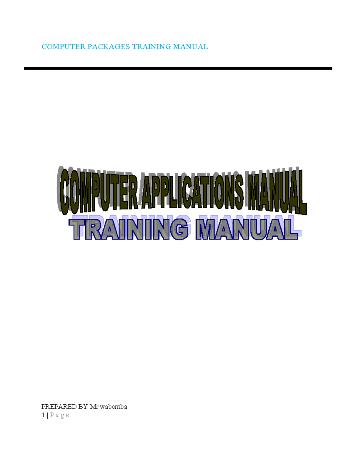 COMPUTER 101: Comprehensive Training Manual for Beginners - Studocu