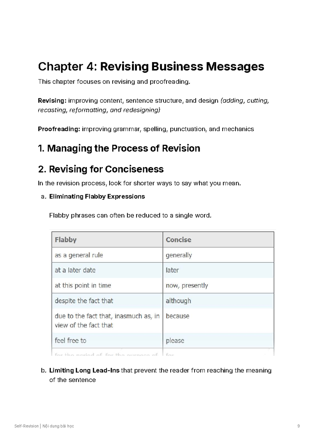 ESP121 - Chapter 4 & 5: Revising Business Messages & Digital Media ...