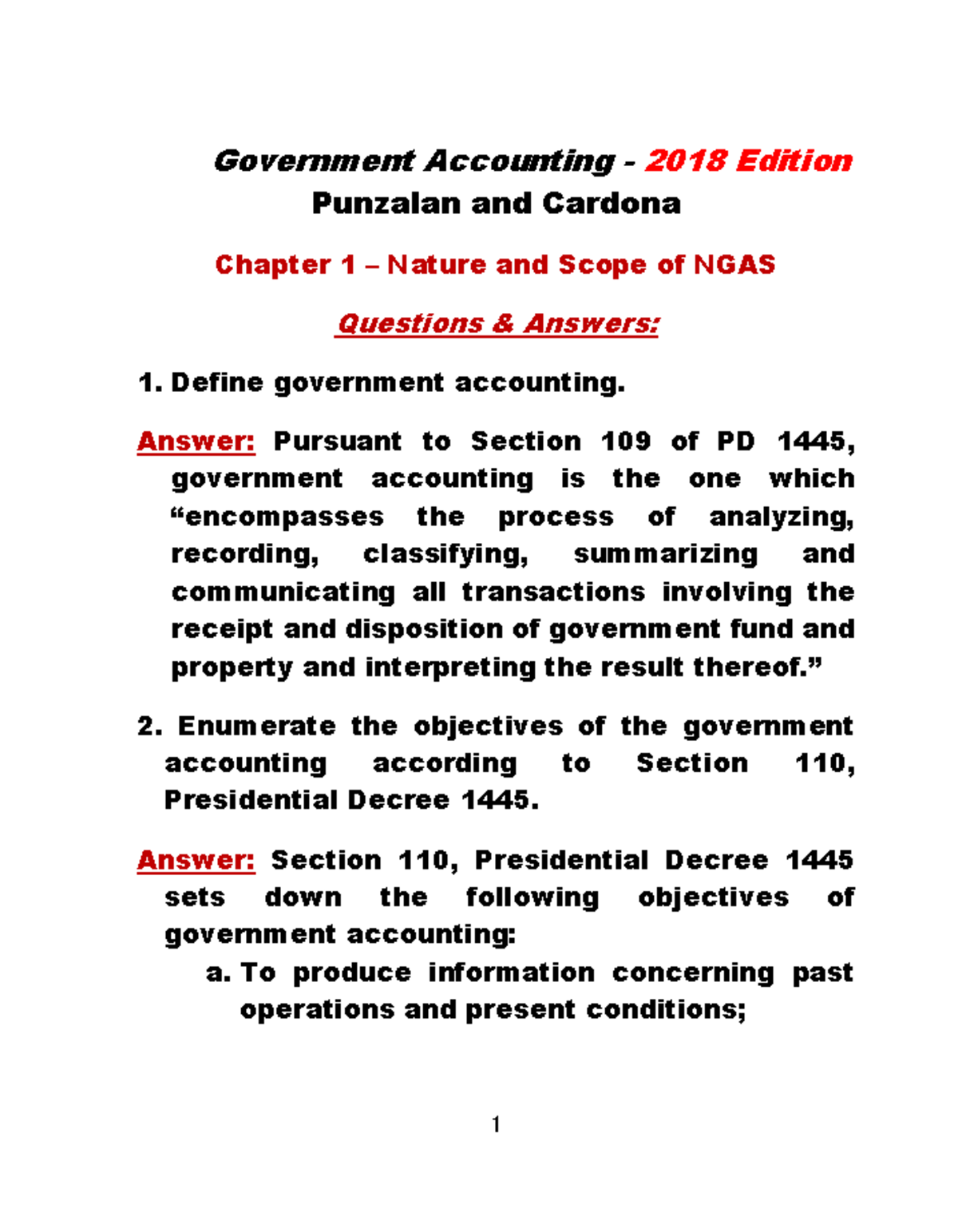 Government Accounting Overview and Key Principles - 20 18 Edition - Studocu