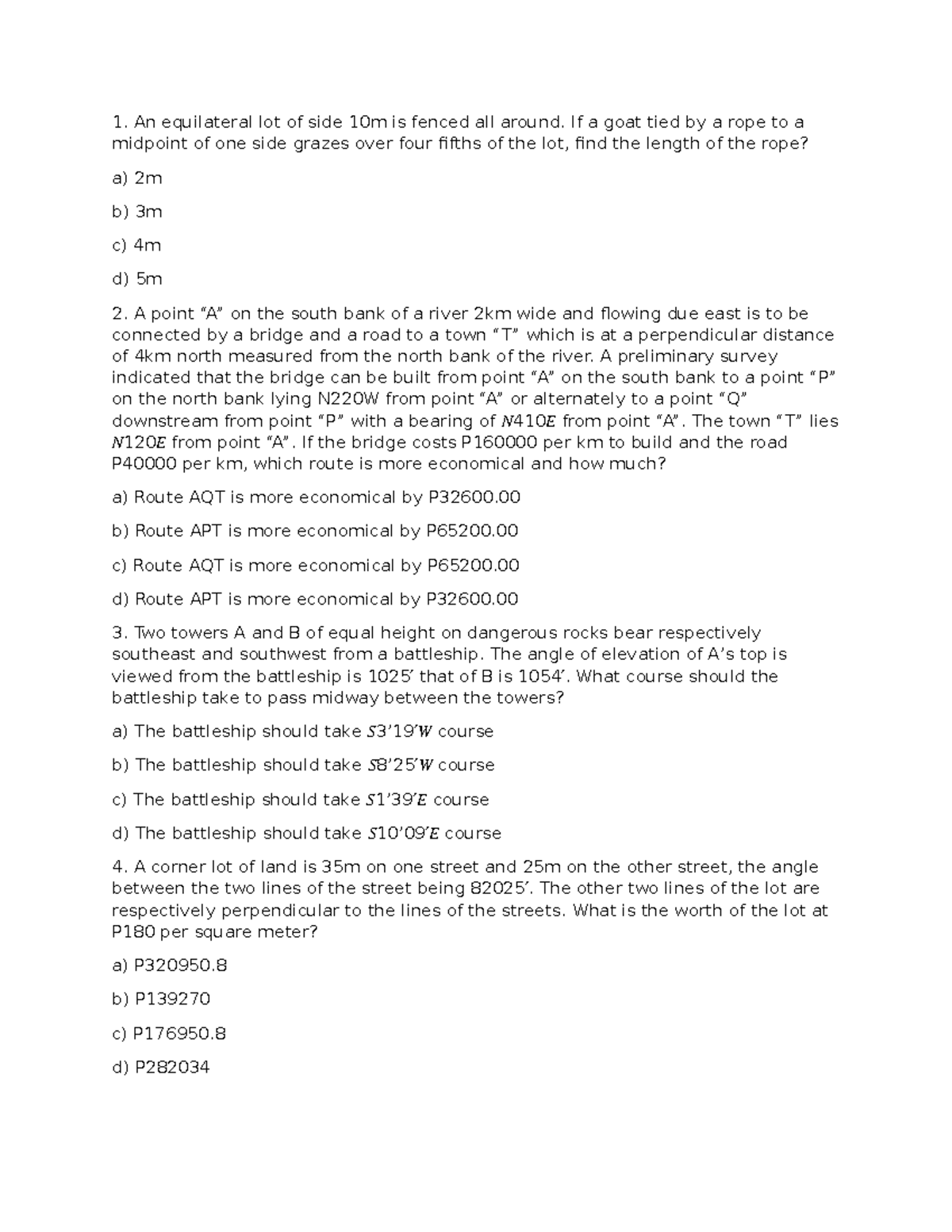 Quiz 2 Practice Questions - [Course Code: Nanana] - Studocu