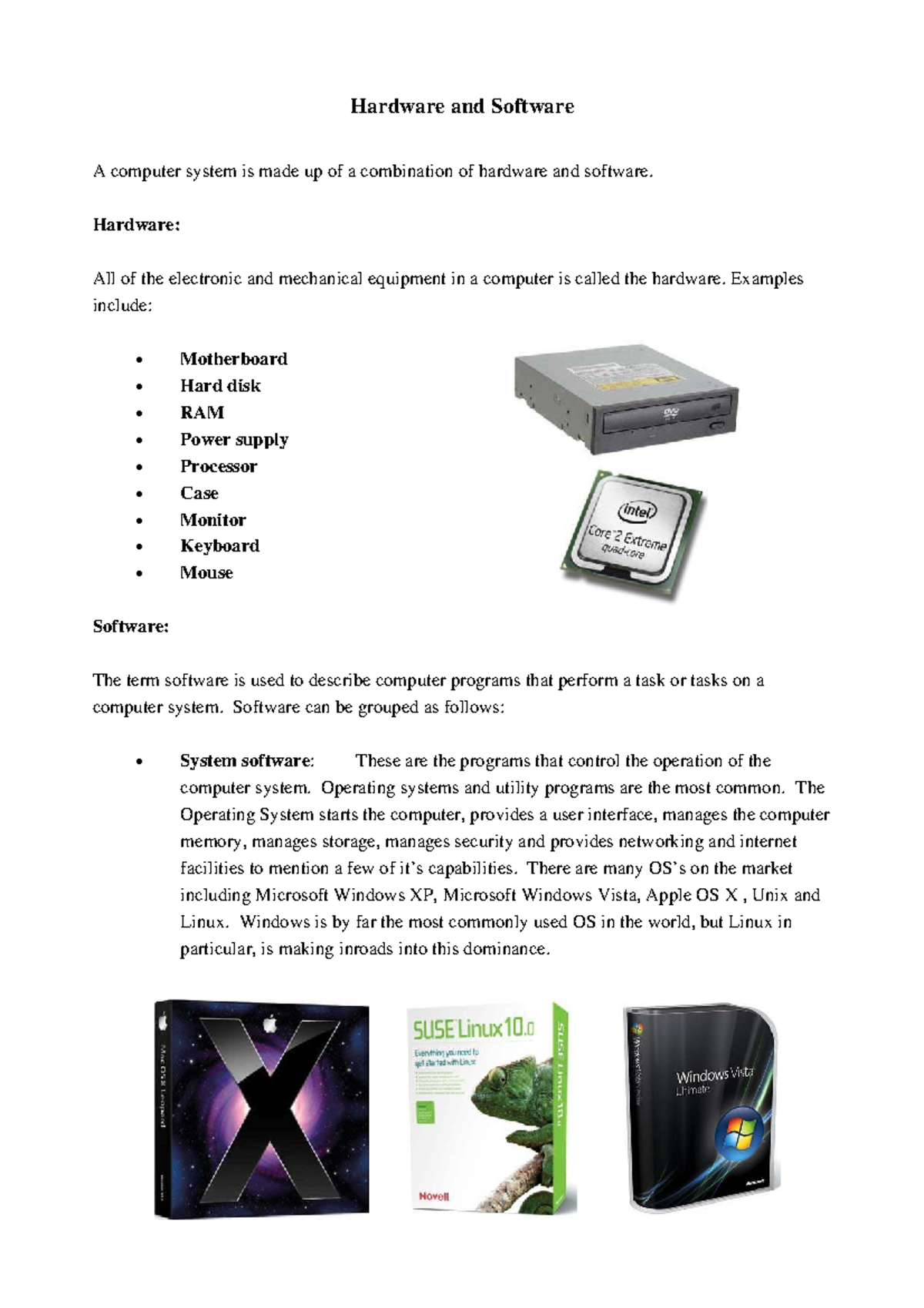 Bioinformatics: Detailed notes on hardware and software integration ...
