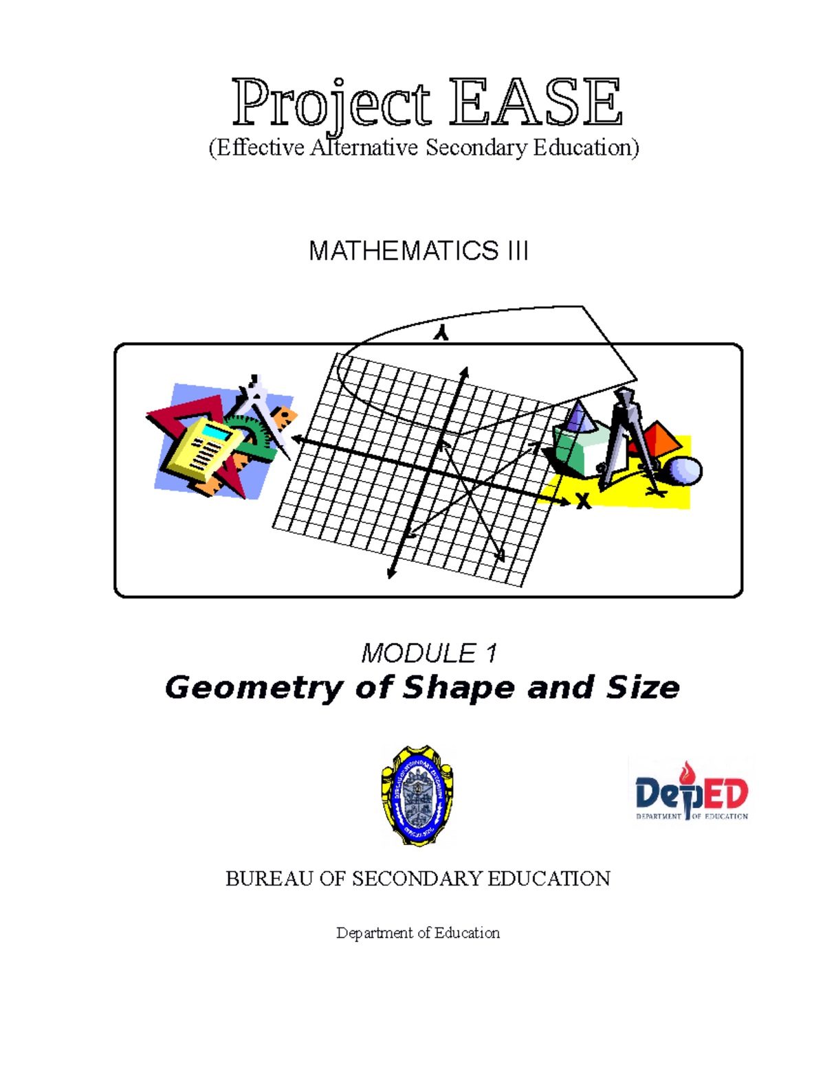 EASE MATHEMATICS III Module 1: Geometry of Shapes and Angles - Studocu