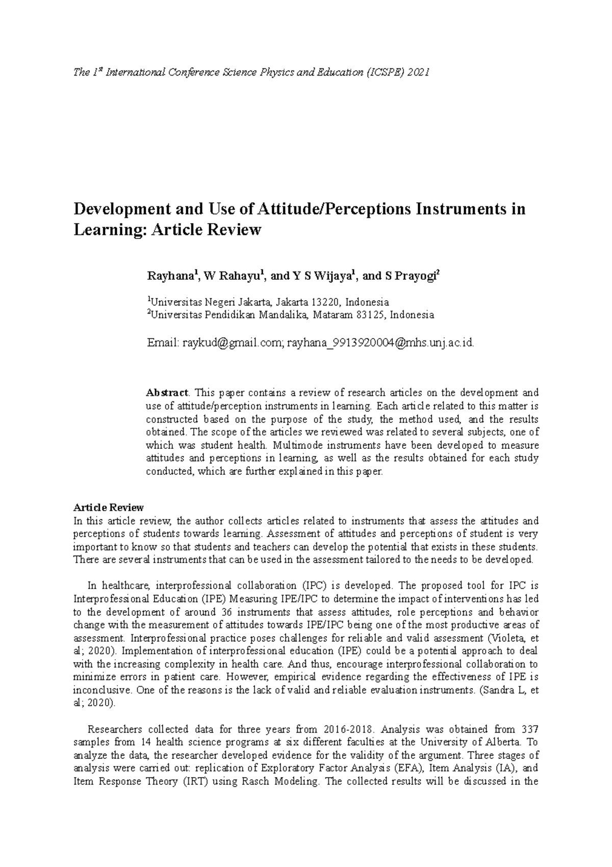 Untitle Article - 69449369 - Development and Use of Attitude ...