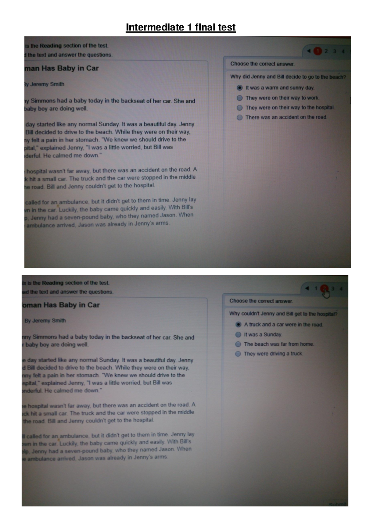 Final Test. Intermediate 1 - Document Preview