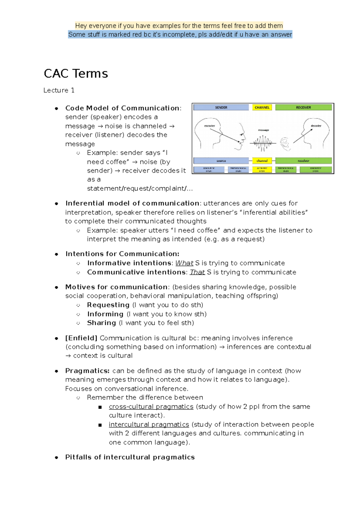 CAC Concepts and Terminology: Key Insights from Communicating Across ...