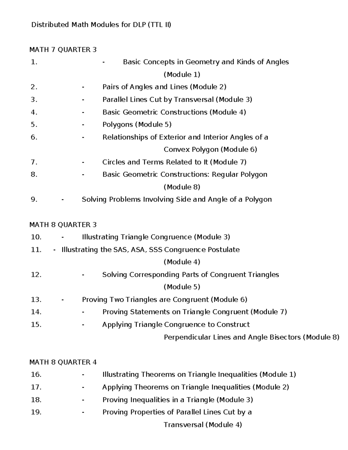TTL II Distributed Topics Mathlll 1 - 🟠 Distributed Math Modules for ...